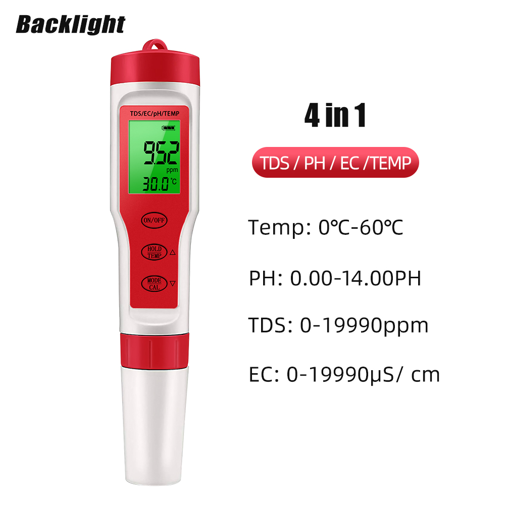 4 IN 1 TDS PH Ölçer PH/TDS/EC/ - Ph Meter Digital Water Tester incelemesi ve fiyatı
