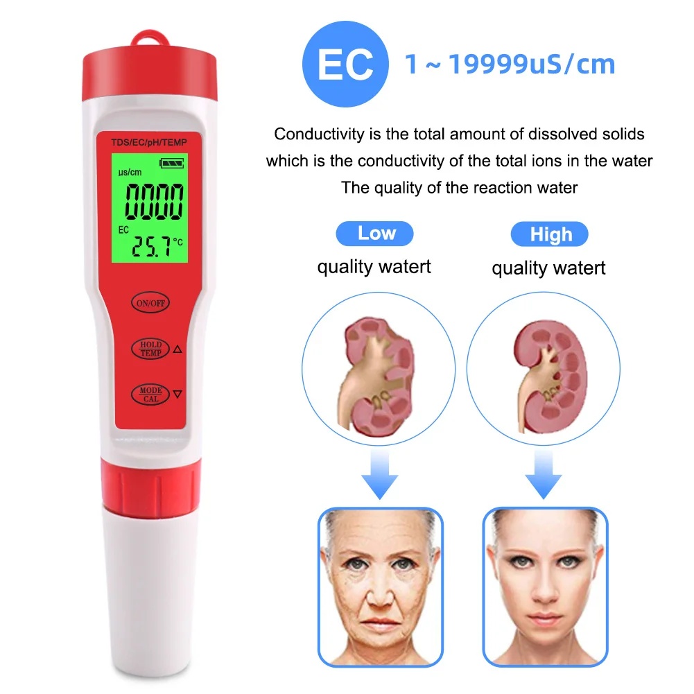 4 IN 1 TDS PH Ölçer PH/TDS/EC/ - Ph Meter Digital Water Tester incelemesi ve fiyatı
